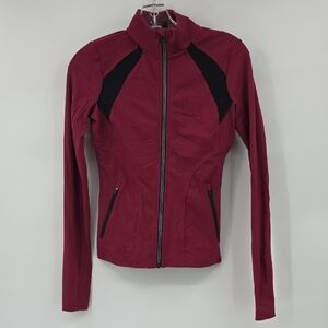 Aarya Women's Red and Black Jacket Ful Zip Size XS